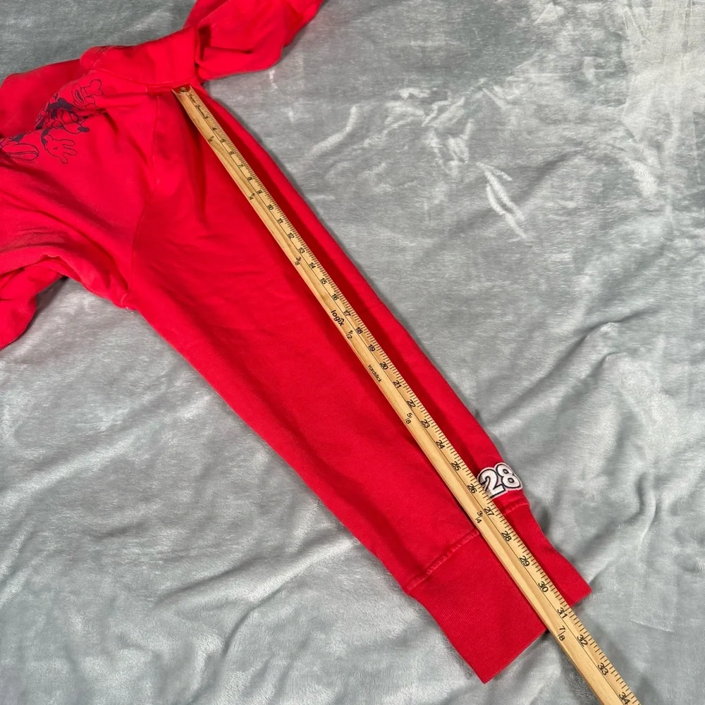 Disney Good Times Graphic Hoodie Mens XL Boxy Oversized Fit Washed Red NEW - Picture 8 of 8